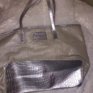 Large Michael Kors silver bag